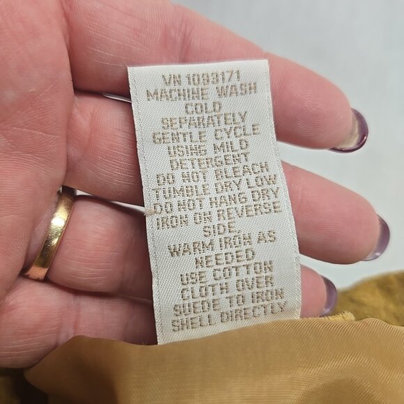 Vintage Cherokee Y2k Women’s L Honey Brown Suede Mid Length Leather Jacket SZ L - Picture 5 of 11